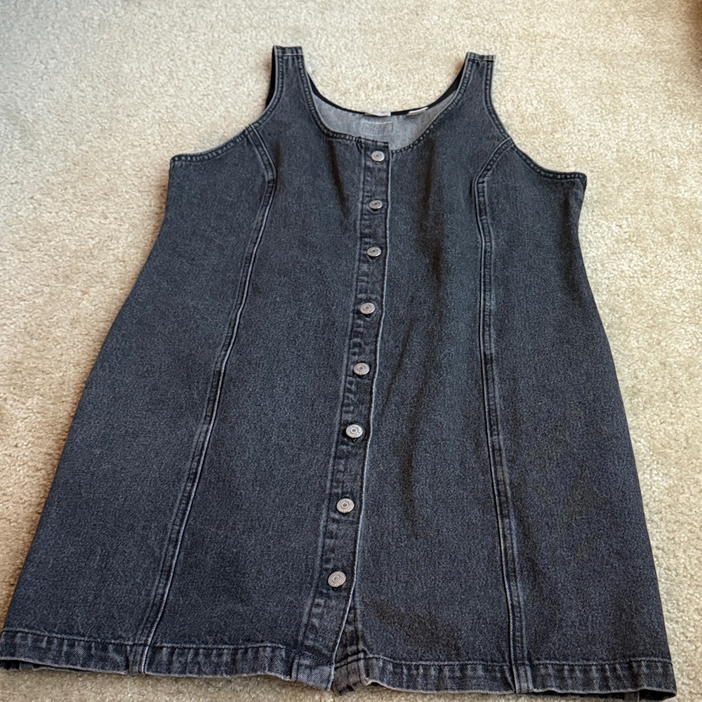 Levi's Black Denim Button-Front Dress